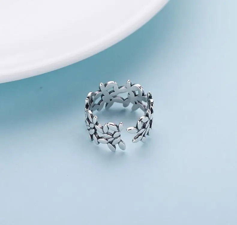 

IBC3 925 Silver Sweet Flower Ladies Ring Wholesale Jewelry Women Christmas Wedding Gift Never Fade Drop Shipping