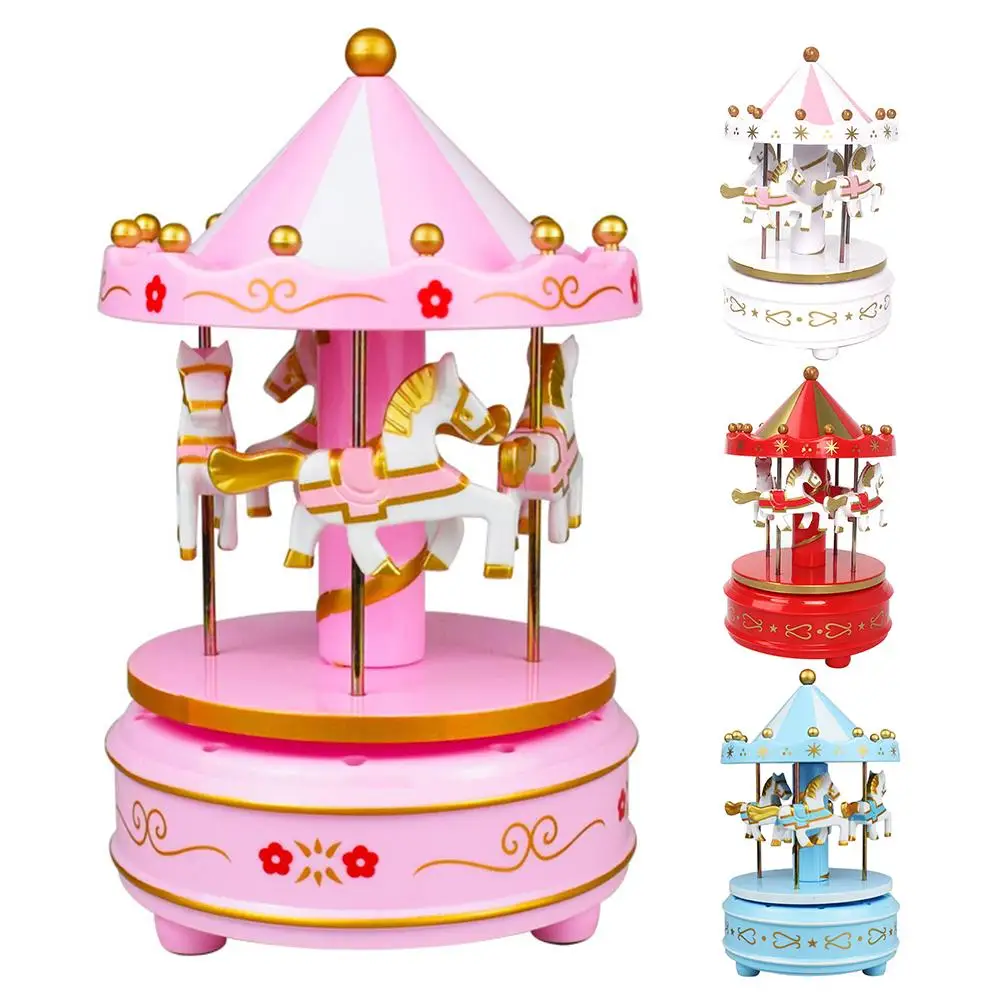 Романтические карусели с надписью &quotMerry Go Round&quot музыкальная шкатулка торт на