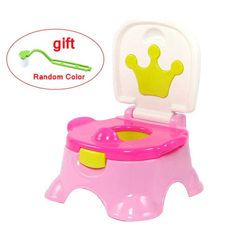 

Childrens Boys Girls Toilet Seat Cute Cartoon Crown Infants Kids Multifunction Training Learning Potty with Footstool