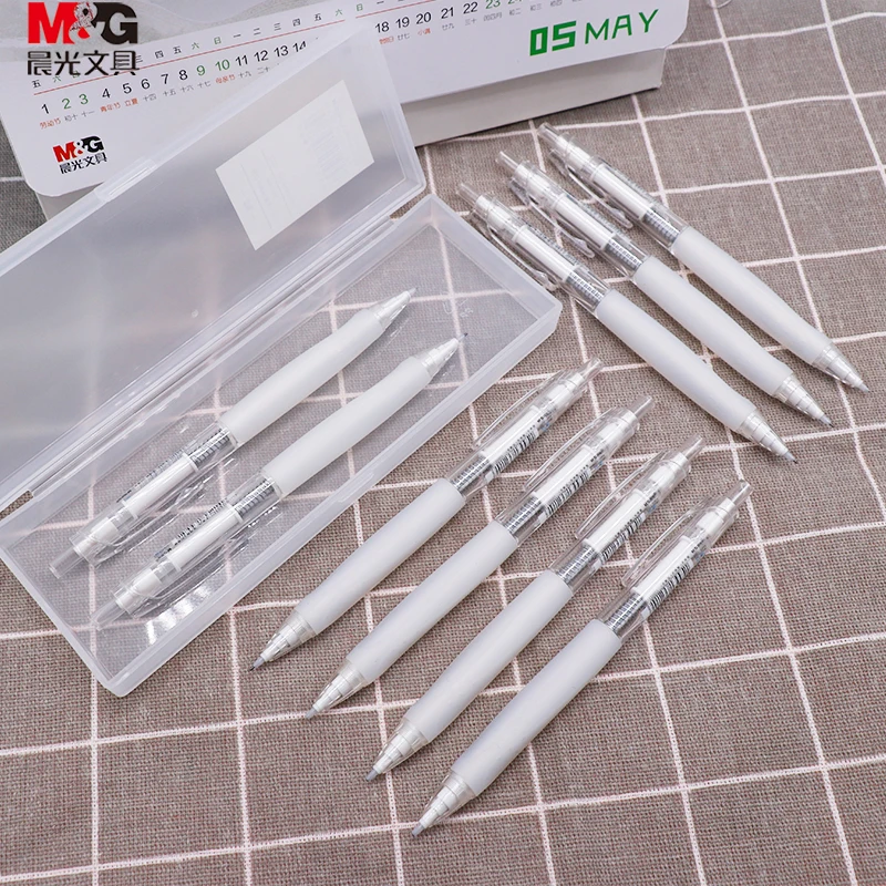 

5psc Mechanical Pencil with Excellent Grip, Automatic Compensation Type Mechanical Pencil 0.5mm0.7mm Triangle Positive Posture