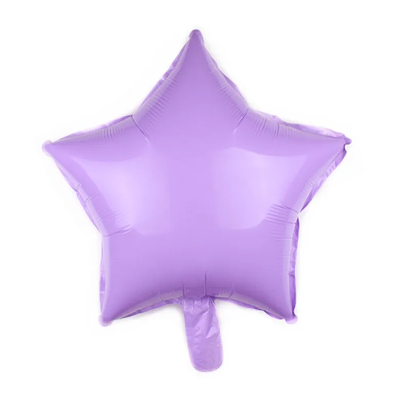Macaron Purple 18 дюймов Многоцветный Металлический Макарон Фольга звезда Алюминий шар Baby Shower праздничные декорации на свадьбу, вечеринку, день рождения макет воздушный шар - Цвет: Macaron Purple