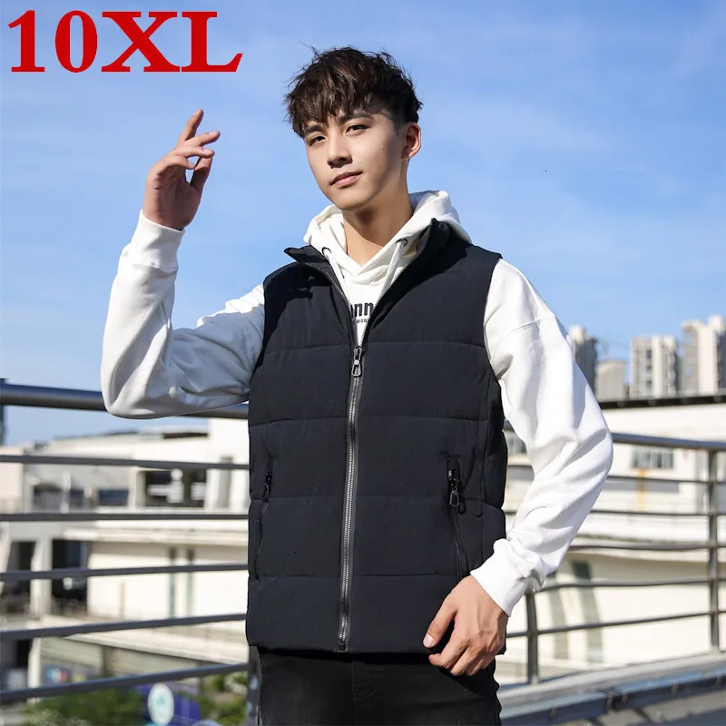 

Новинка, Мужская зимняя модная жилетка размера плюс 10XL 9XL 8XL высокого качества, повседневные теплые мужские куртки большого размера