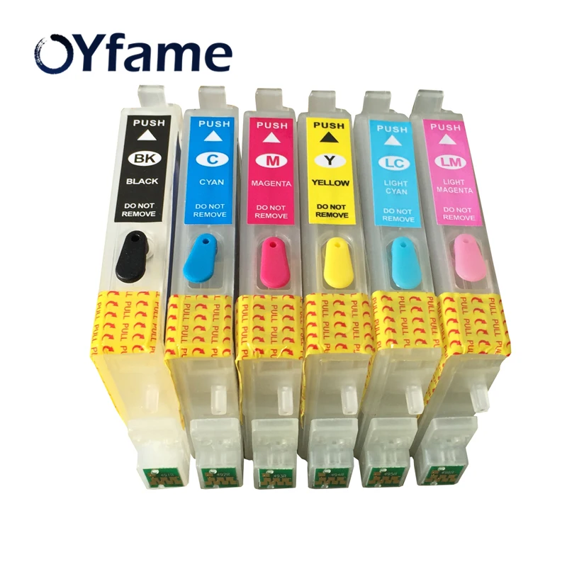 OYfame T0491-T0496 чернильный картридж с чипом ARC для Epson Stylus Photo R210/R230/R310/R350/RX510/RX630/RX650