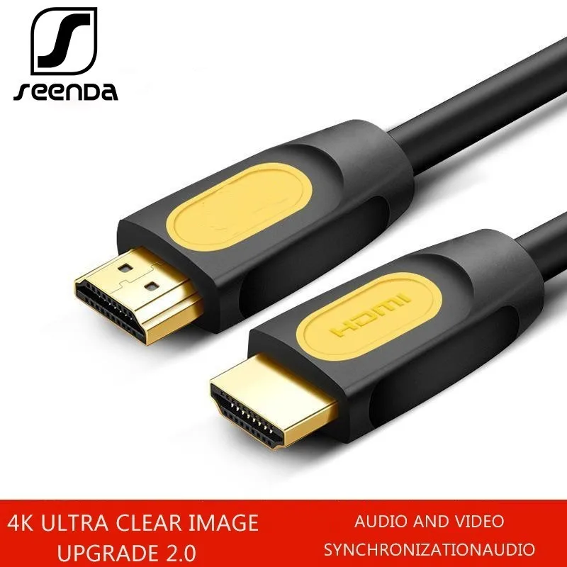 Высокопрозрачный Hdmi кабель SeenDa 2 0 Позолоченный 24k ТВ приставка монитор