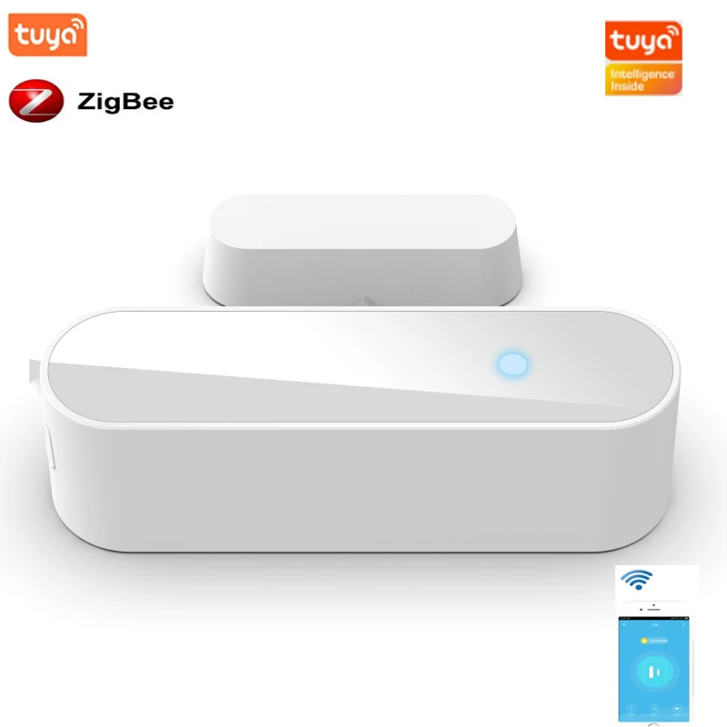 

Tuya Smart Door Window Sensor Smart Home Burglar Alarm System Security Protection APP Remote Control Require ZigBee Gateway