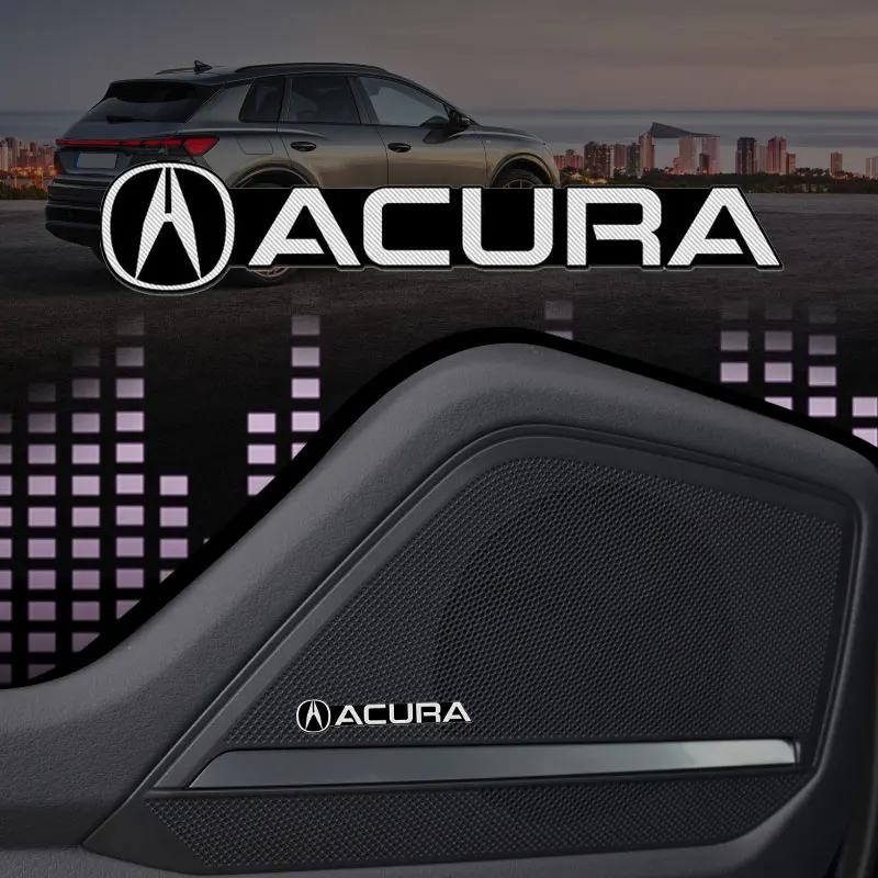 

2/4Pcs 3D Car Sticker Aluminum Emblem interior Speaker audio Badge For Acura RL Integra ILX TL TLX MDX RDX CSX RSX ZDX TSX NSX