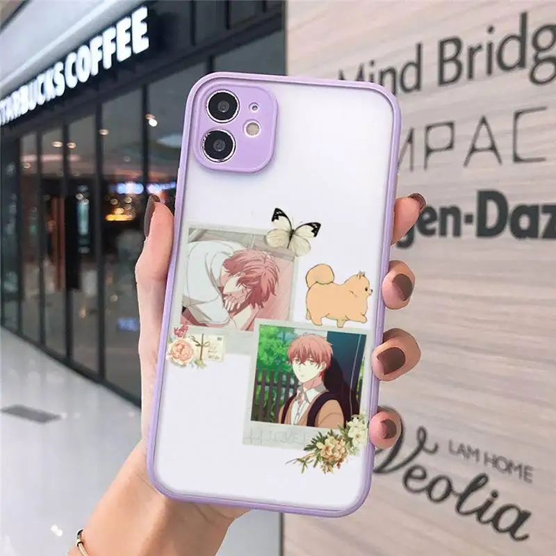 

Given Yaoi Anime Phone Case For iPhone 12 11 Mini Pro XR XS Max 7 8 Plus X Matte transparent Purple Back Cover