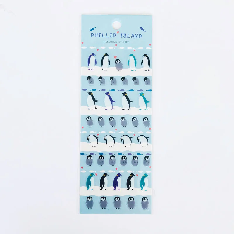 1 лист милый пингвин остров мини самодельные наклейки декоративный Дневник для