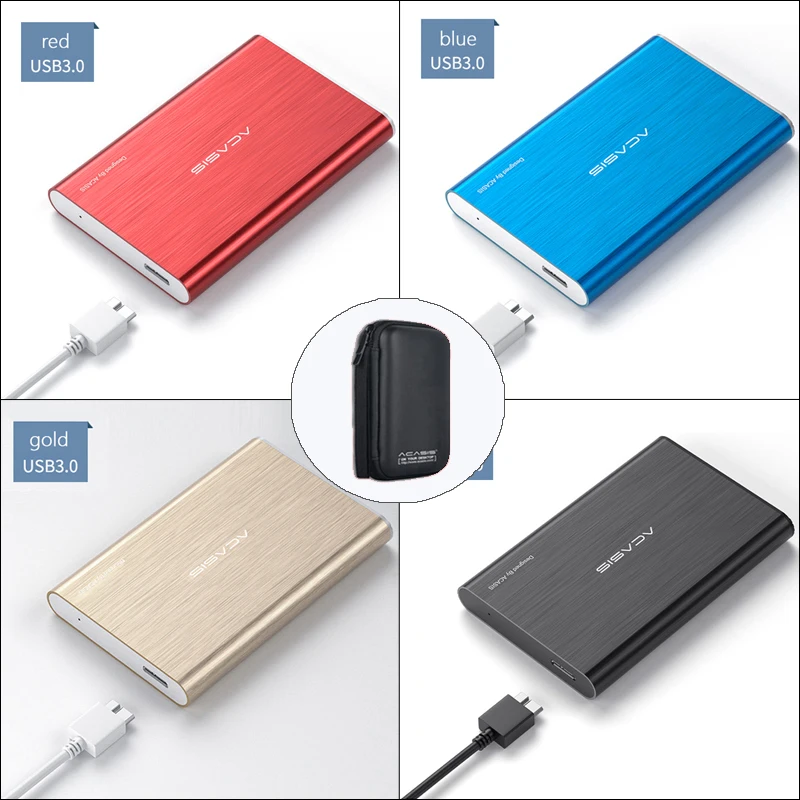 

2TB 1TB ACASIS''External Hard Drive USB 3.0 Colorful Metal HDD Portable 500GB Storage For PC, Mac,Tablet, Xbox, PS4, PS5, TV
