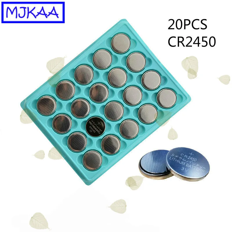 MJKAA 20 шт. CR2450 3 в Литиевые кнопочные батареи DL2450 CR2450N ECR2450 BR2450 CR 2450 автомобильные