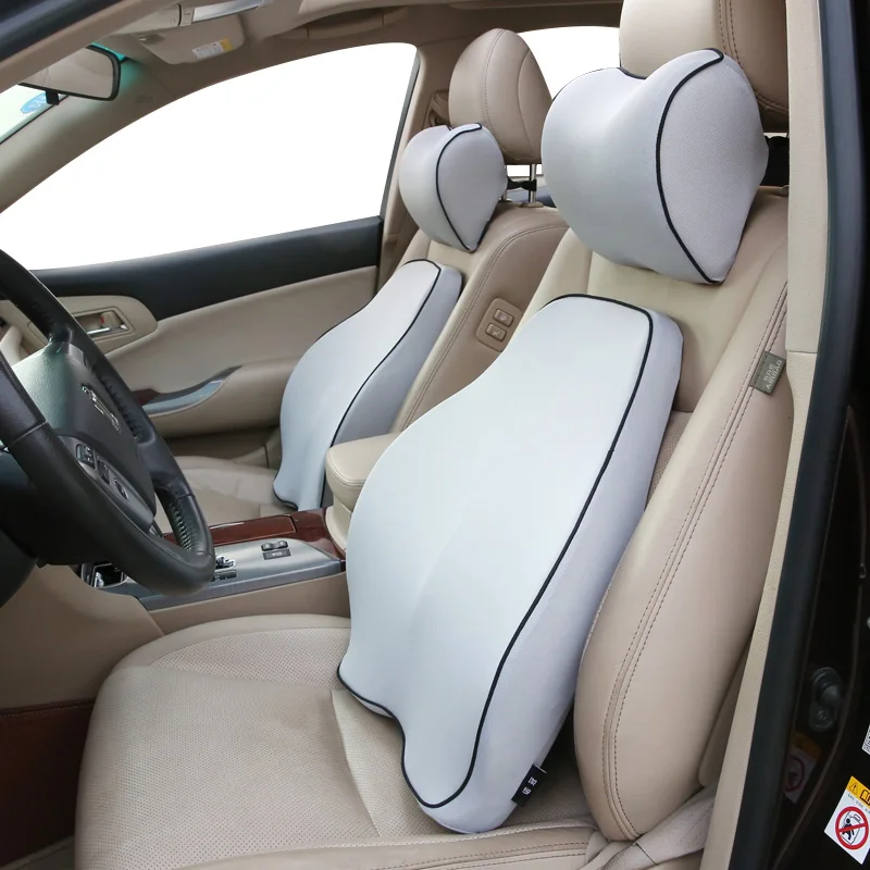 Car headrest lumbar support seat neck pillow back cushion memory cotton set CD50 Q02 | Автомобили и мотоциклы