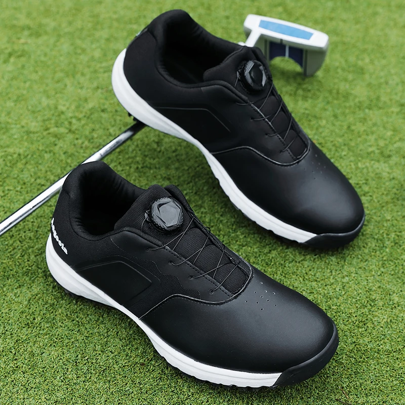 

BALENC Professional Leahter Golf Shoes Men Anti Slip Waterproof Golf Sneakes Men Outdoor Grass Comfortable Golfing Sneakers New