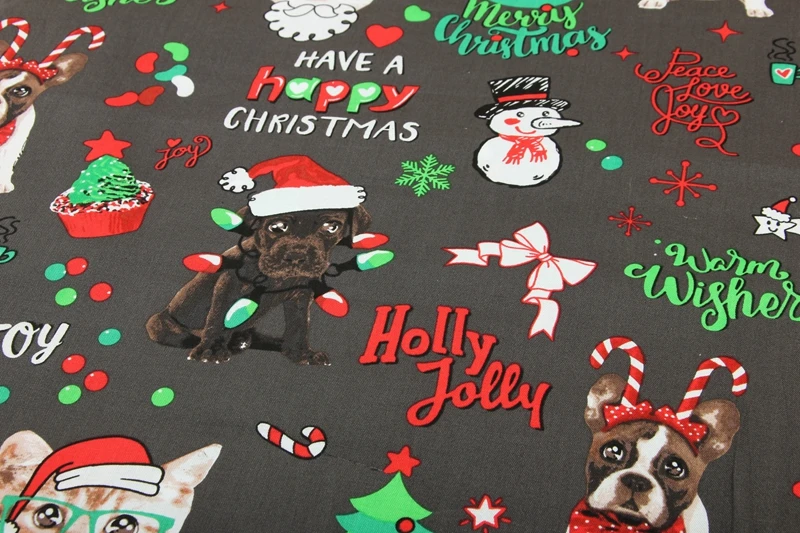 50*140 см Рождественский Французский бульдог кошка искусственный материал ручной