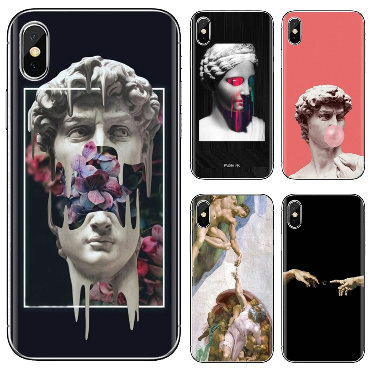 Mona Lisa Art David lines для Samsung Galaxy A3 A5 A7 A9 A8 Star Lite A6 Plus 2018 2015 2016 2017 тонкий силиконовый мягкий