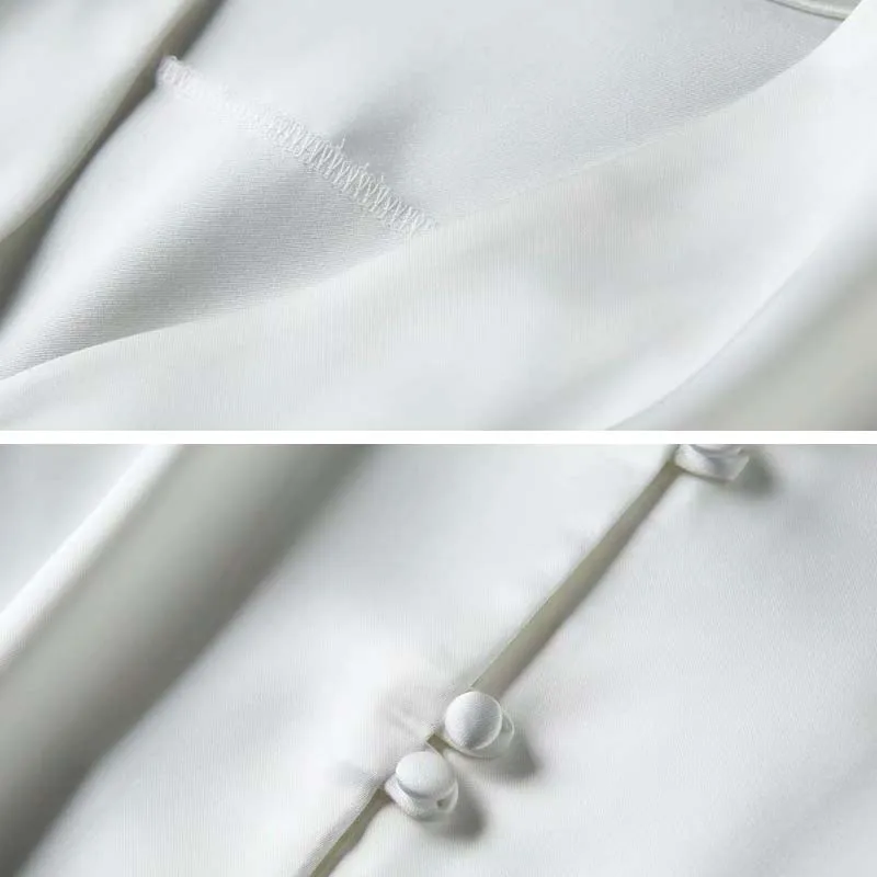

2020 Spring Summer Sexy V-neck Tops Casual Loose White Silk Stain Female shirt blouse Elegant Long sleeve tops Black YNZZU YT826