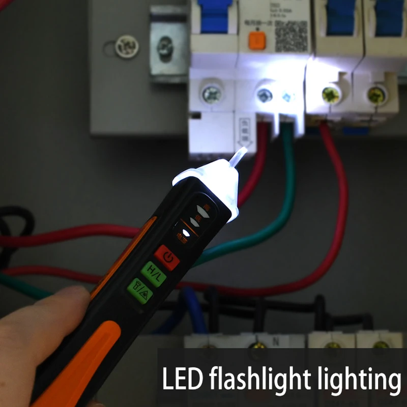 

Non Contact Voltage Tester 48-1000V AC Voltage Detector Pen Circuit Tester Electric Indicator Wall Tool With Flashlight Beeper