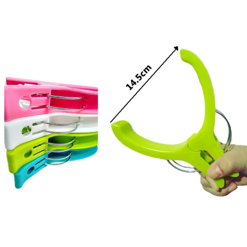 

1pcs Large Bright Colour Plastic beach towel clip Pegs Clips To Sunbed Quilt decorative clothespins clothes pegs dropshipping