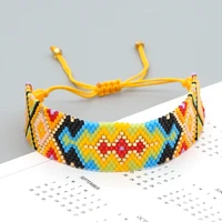 ethnic style geometric eyes miyuki rice bead bracelet handmade beaded jewelry charm bracelet bracelets for women chains