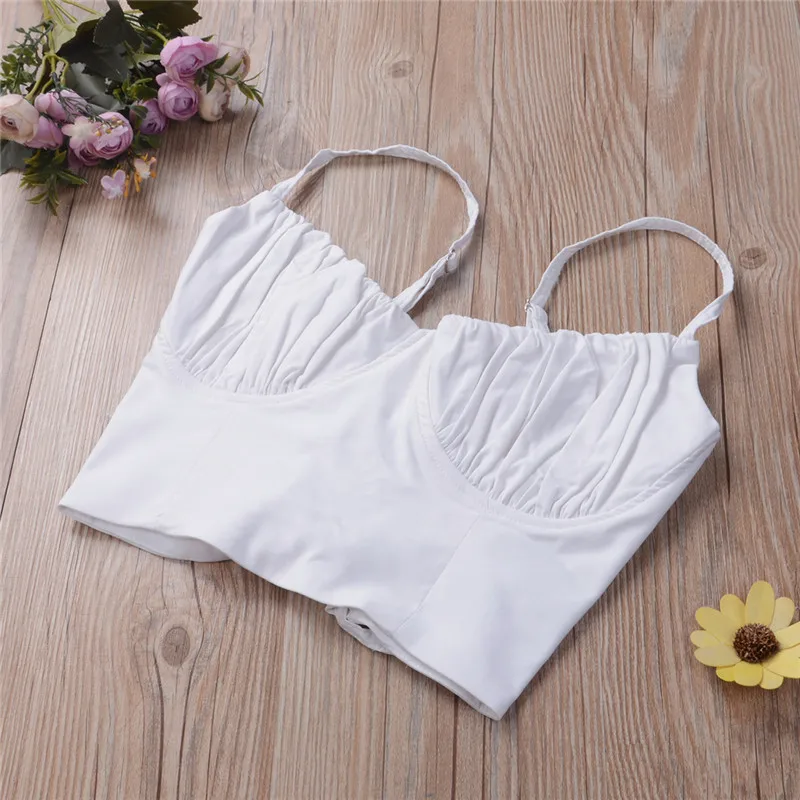 Кроп топ Musuos Женский на бретельках пикантный облегающий бюстье с открытой спиной