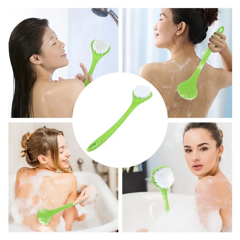 

Bath Brush Additional Massager Function Shower Brush Long handle Shower Scrubber