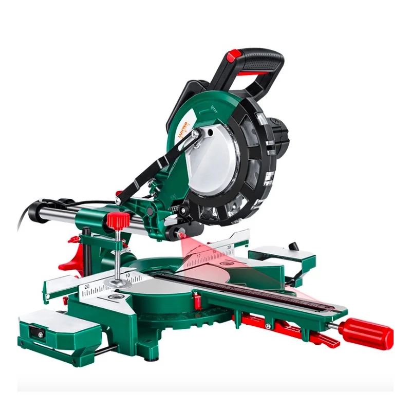 

8-дюймовая клещевая пила, электрическая композитная высокоточная скользящая нажимная клещевая пила, деревообрабатывающая алюминиевая реж...