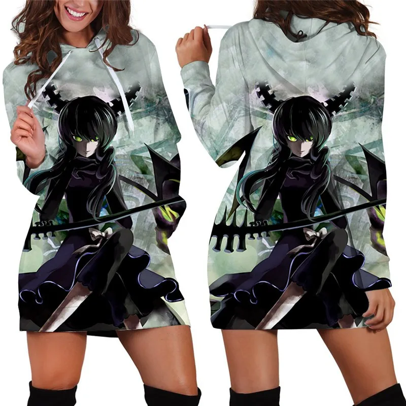 

A Hood Dress With Pockets Fashion Women Hoodies Dress Female Long Sleeve Autumn Christmas Casual Hot Anime Dresses WAIBO BEAR