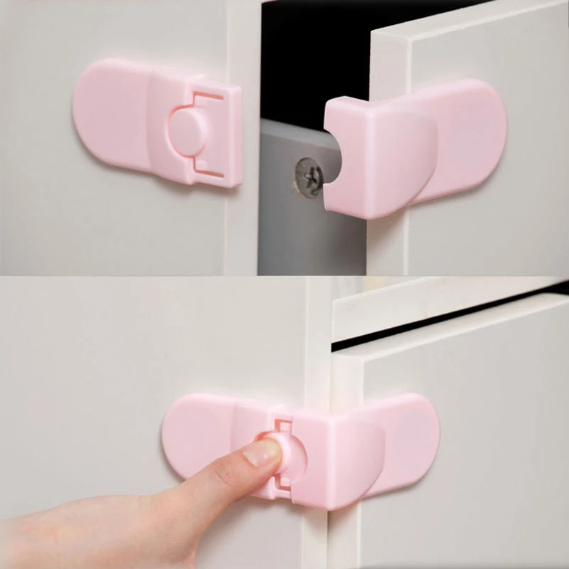 

[Mumsbest] 10PC Children's Lock Multifunctional Safety Lock Drawer Lock Right Angle Cabinet Door Baby Safety Protection Supplies