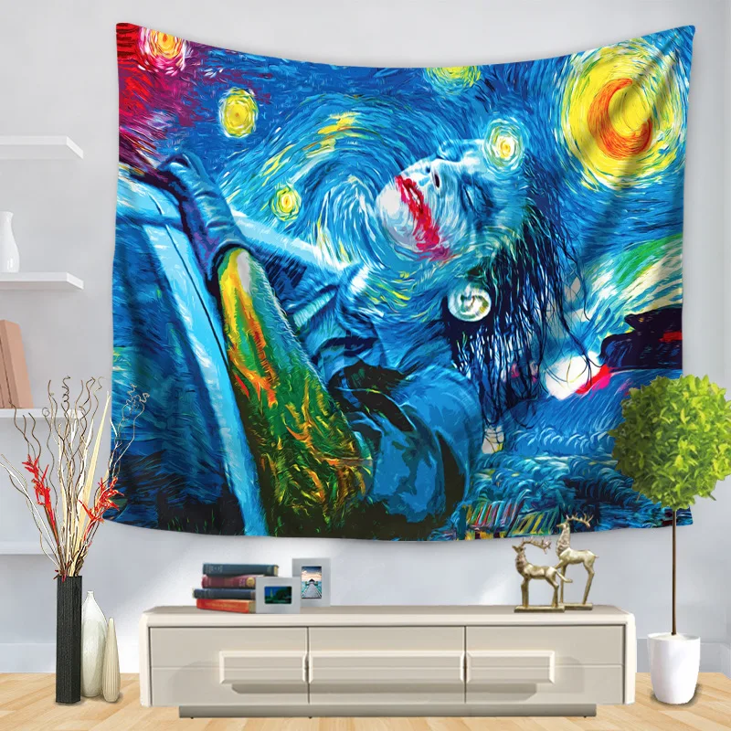 Гобелен в стиле хиппи панк с рисунком черепа настенный гобелен из полиэстера