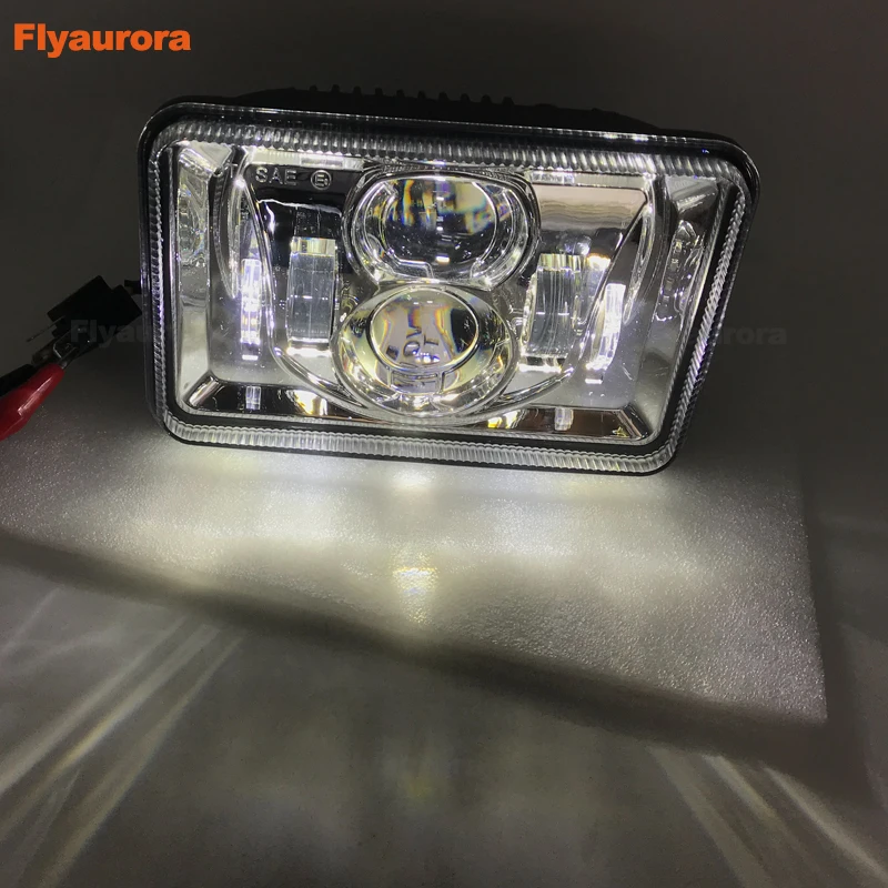Автомобиль Грузовик 4x6 дюймов прямоугольный прожектор светодиодный фары