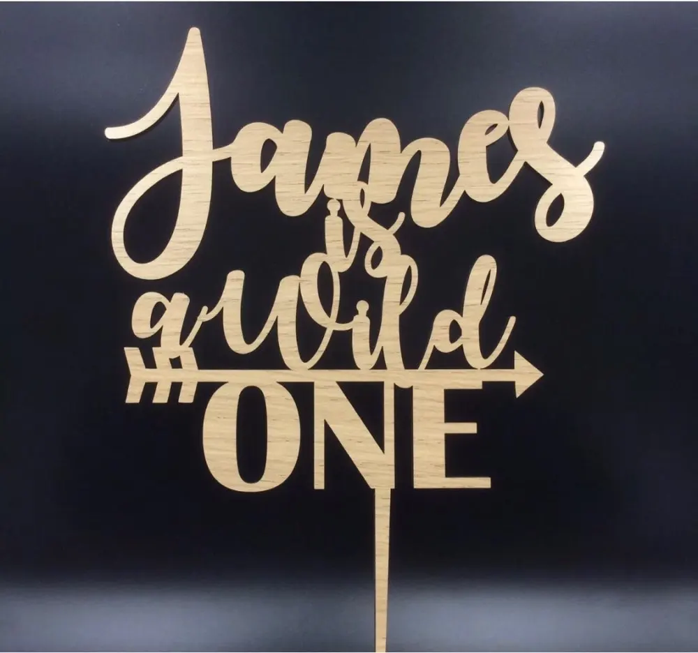 Персонализированный детский Топпер для торта на первый день рождения зеркальный