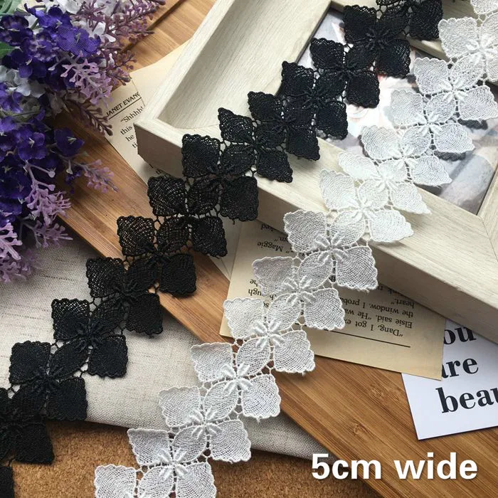 5 см широкий тонкий полиэстер хлопок водорастворимый Свадебная лента шляпа сумка