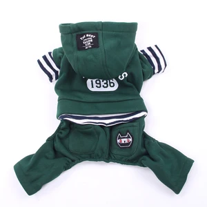 Свитер с капюшоном для домашних животных, комбинезон с надписью для собак, куртка для кошек и щенков, осенне-зимняя одежда