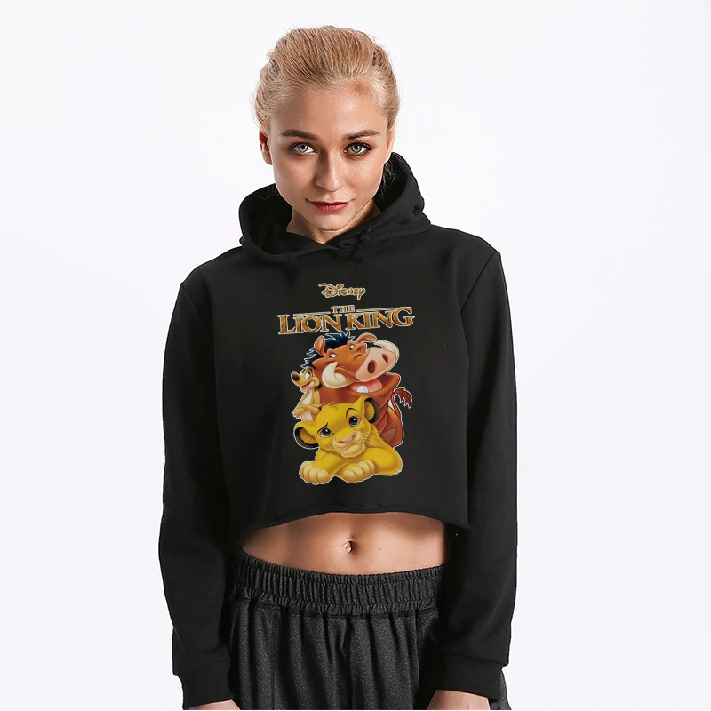 

Милый Короткий Повседневный модный свитер Disney с принтом короля льва, пуловер в стиле Харадзюку, утепленный осенний Топ для мужчин и женщин