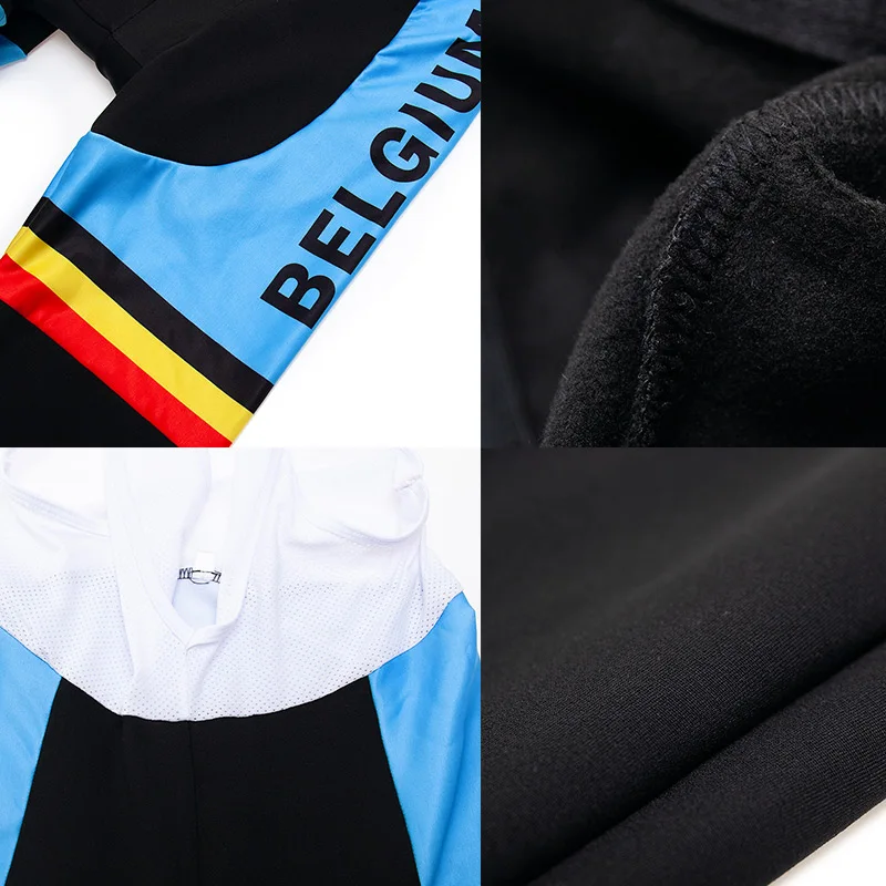 Team BELGIUM зимний велокофты 9D гелевый набор Мужская одежда для велосепидистов Ropa Ciclismo термальная флисовая одежда для велоспорта