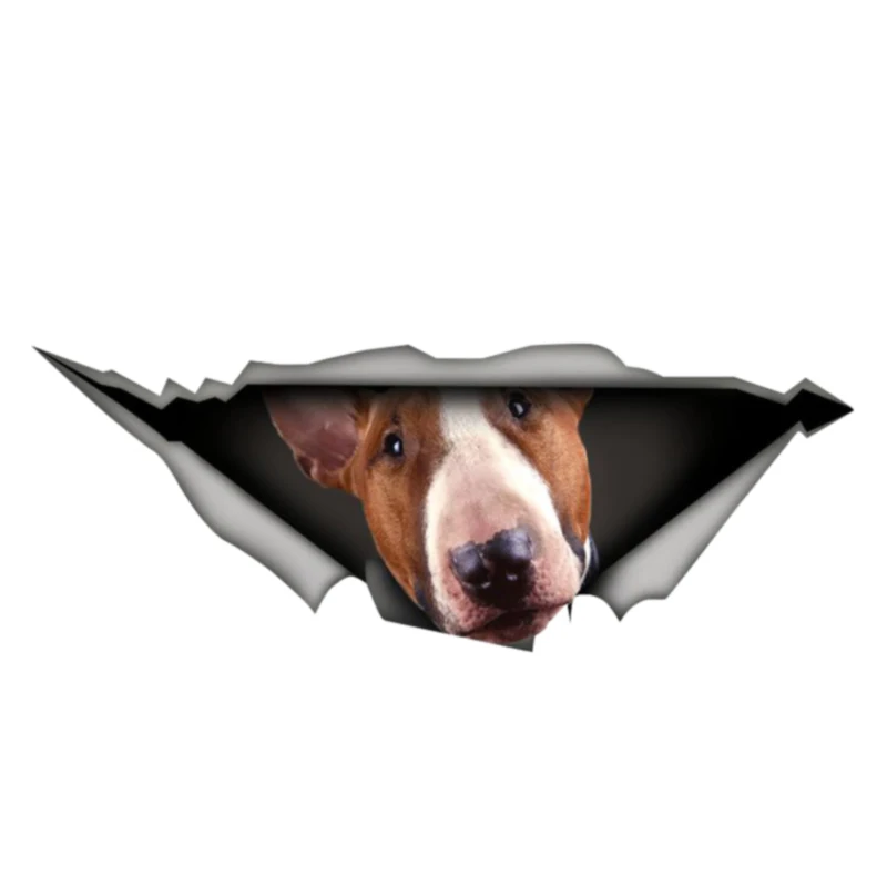 

Dawasaru Creative Bull Terrier Pet 3D Car Window Decal Accessories Waterproof High Quality Vinyl Cover Scratches PVC 13cm* 5cm