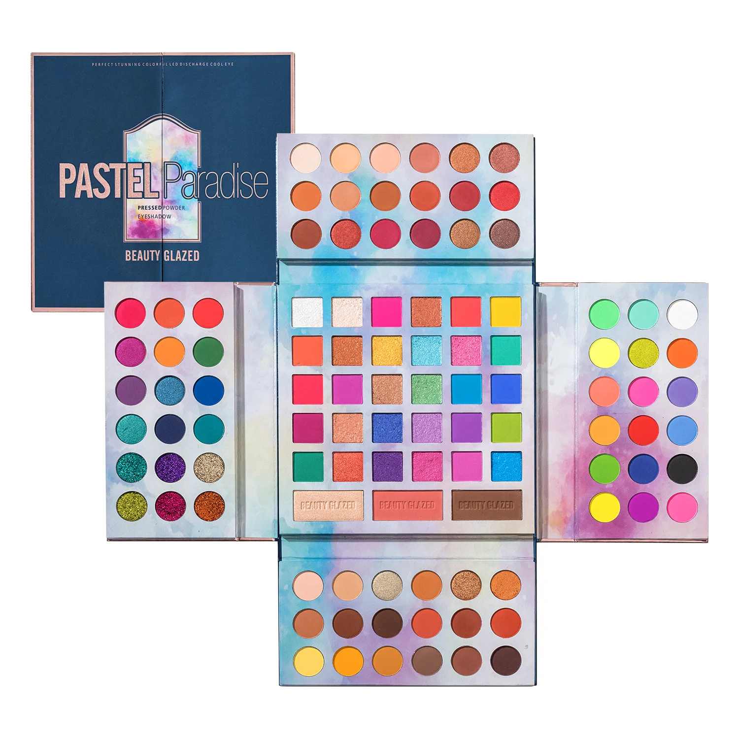 5 In 1 Beauty Glazed Eyeshadow 105 Colors Glitter Colorful Paradise Pressed Powder Shadows Palette Matte Shimmer Make Up Pallete