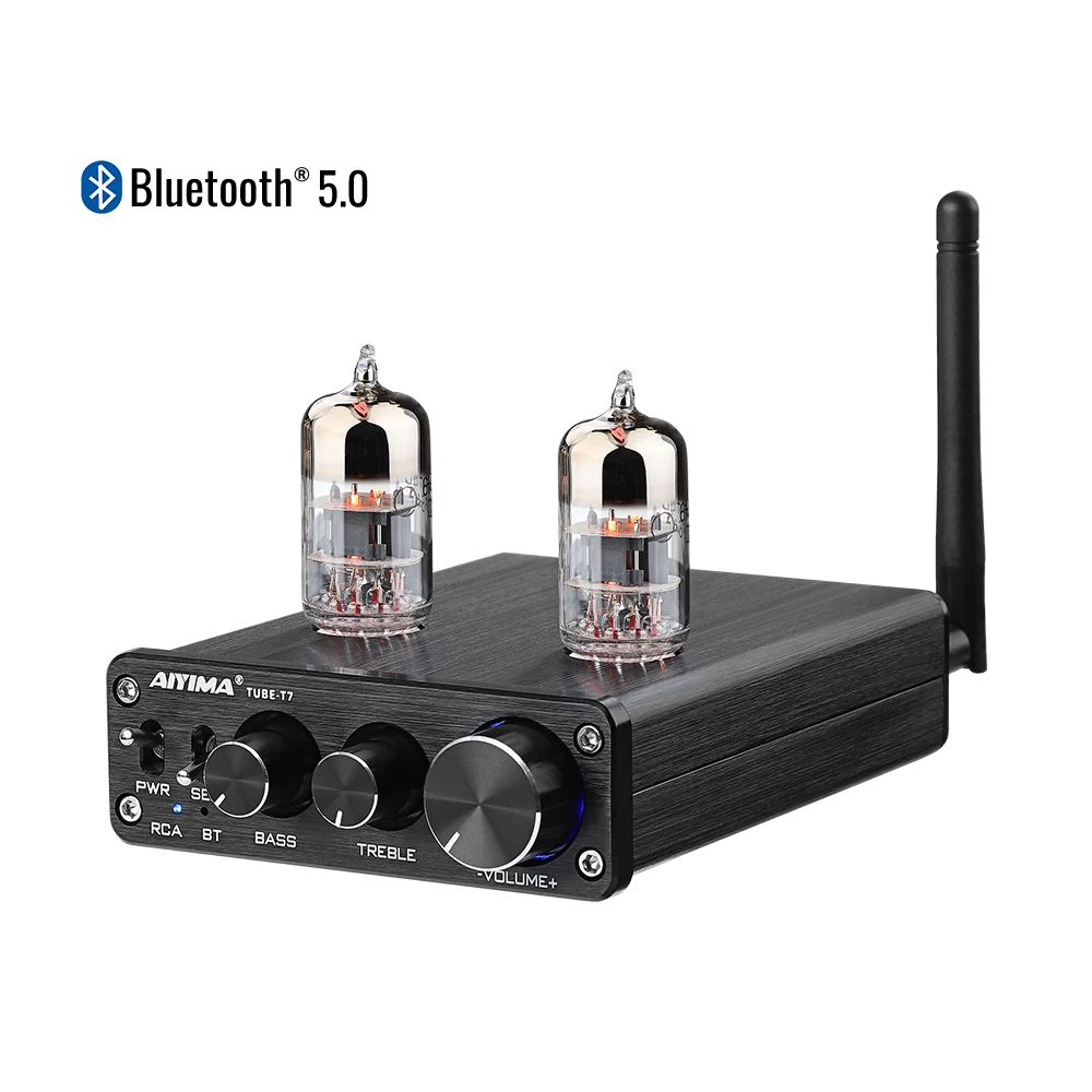 

AIYIMA 6N3 Tube Amplifier HiFi Stereo Preamp Bluetooth 5.0 Preamplifier Vacuum Bile Treble Bass Tone Control HD Sound Quality