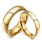 Модные кольца KURSHUNI из 100% чистого вольфрама, ширина 4 мм6 мм, обручальные кольца золотого цвета, ювелирные изделия