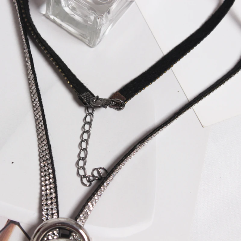 Женское длинное ожерелье EAM с разрезом и стразы весна-лето 2021 | Украшения