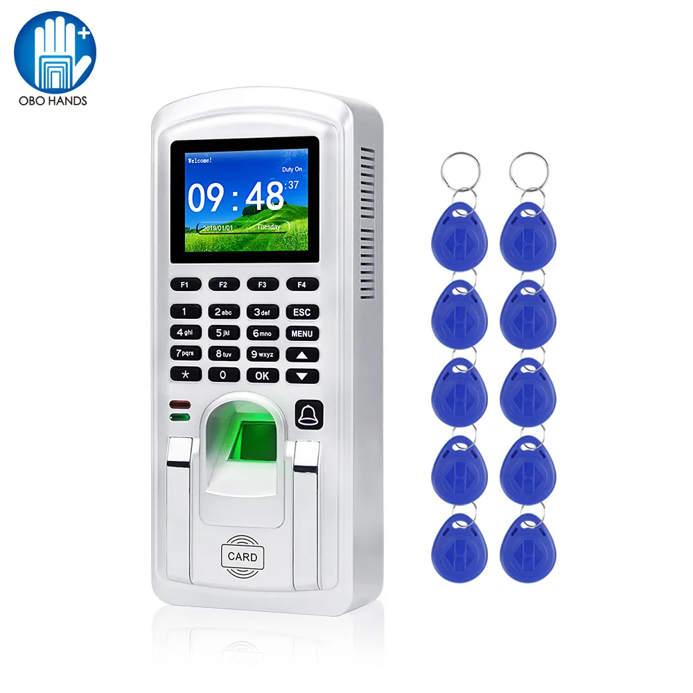 Grabadora biométrica RFID de 2,4 pulgadas TCP/IP, reloj de hora de asistencia, lector de tarjetas electrónicas para empleado, máquina M-L151