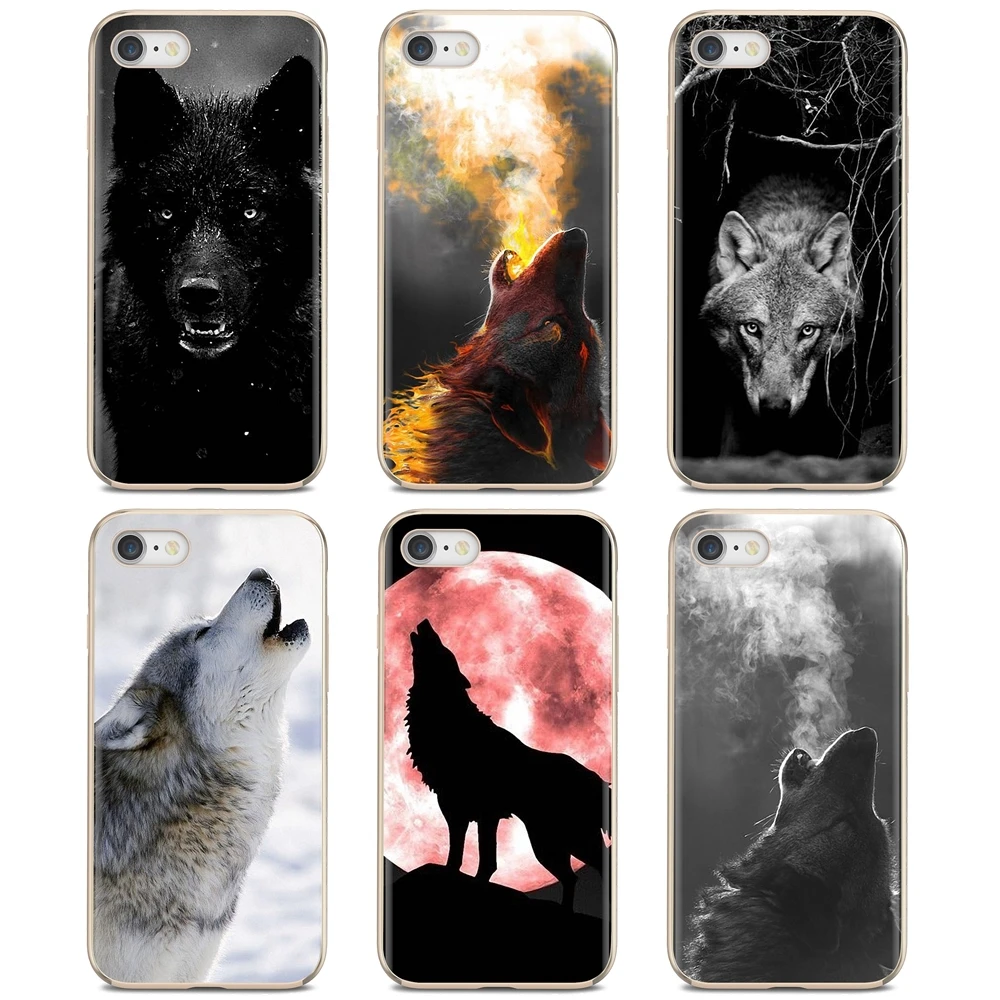 Силиконовый чехол с изображением воющего волка под луной для Samsung Galaxy Note 2 3 4 5 8 9 S2