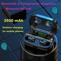 s11 tws 3500mah power bank sports headphone 8d touch led bluetooth 5 0 earphone wireless hifi stereo earbuds headset with mic