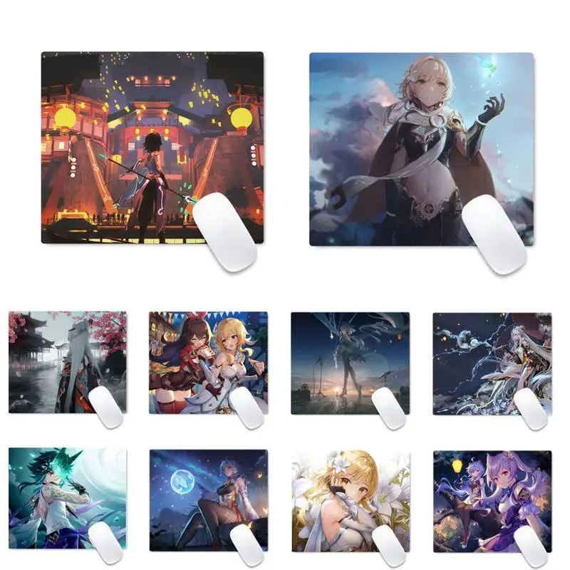 

genshin impact game Office Mice Gamer Soft Mouse Pad Desk Table Protect Game Office Work Mouse Mat pad Non-slip Laptop Cushion