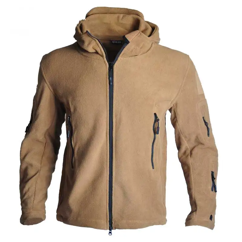 Военная флисовая тактическая куртка для мужчин теплая спортивная с капюшоном