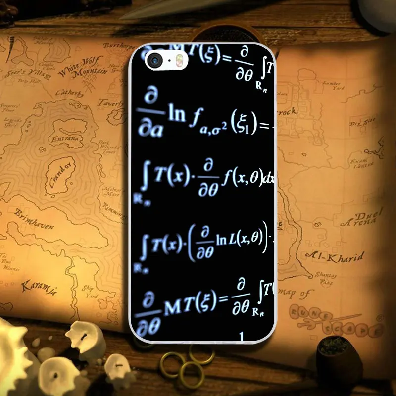 Математические формулы Типографика Coque для iPhone 7 8 PLUS 6S X XR XS Max 5 6 5s SE 6PLUS Силиконовый Мягкий Прозрачный Силикон ТПУ чехлы для телефонов