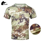 Военная камуфляжная Мужская тактическая футболка, быстросохнущие армейские футболки с коротким рукавом, уличная сетчатая Боевая футболка, тренировочная рубашка