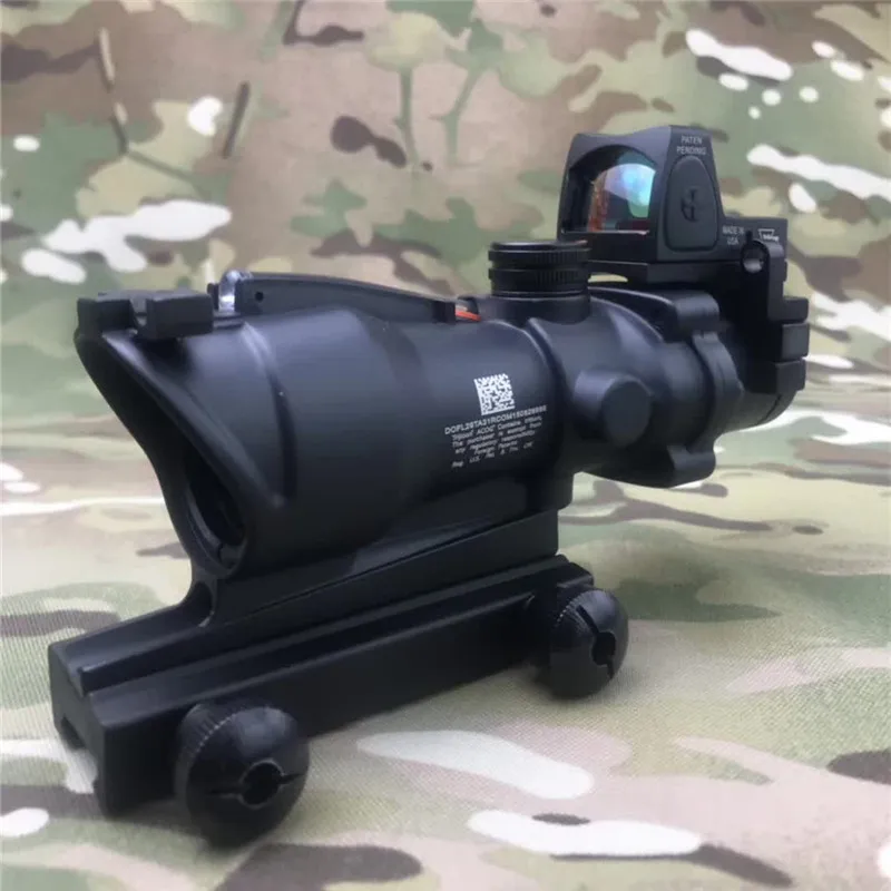 ACOG 4X32 оптика из настоящего Волокна Красная точка с подсветкой Стекло травление