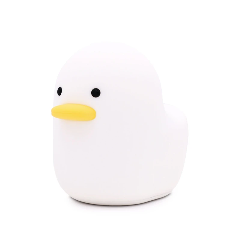 

Dumb Duck Cartoon Cute Animal MUID Charging Soft Small Table Lamp Silicone Night Light Baby Bedside Nursery Toys Creative Gift