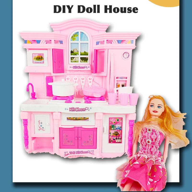 Набор для кукольного домика сделай сам маленькая мебель милый розовый Кукольный