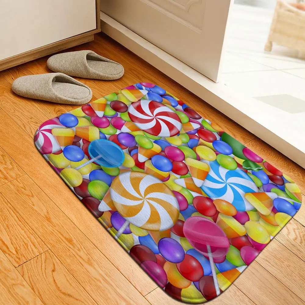 3D шоколадный десерт коврик для ванной прикроватный супер мягкий Кристальный